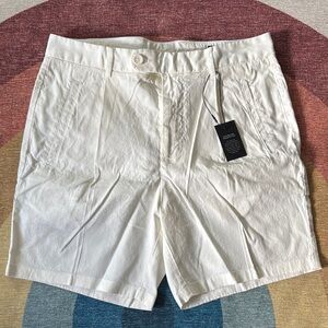 Bonobos White Flat Front Shorts